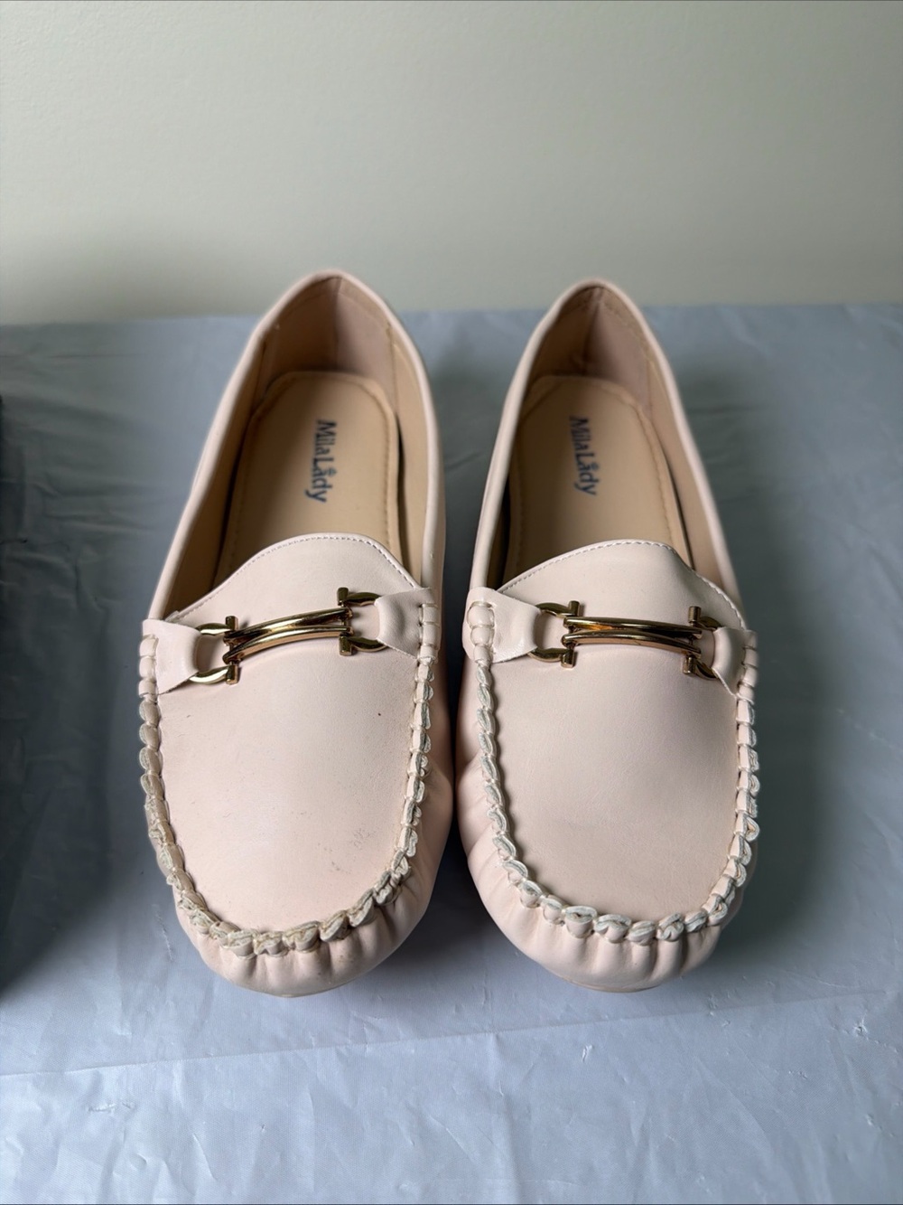 Milady White Comfortable Foldable Slip-On Loafers Size 11